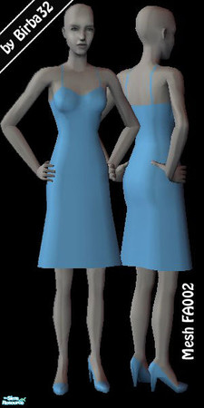 Sims 2 — New mesh - FA002 - Business woman - Mesh Fa002 Midiskirt by Birba32 — 