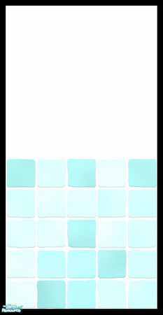 Sims 2 — MDP Pastel Teal Half White-Tile by MelandStv — There are 6 colourful walls in this set. hey are part of my