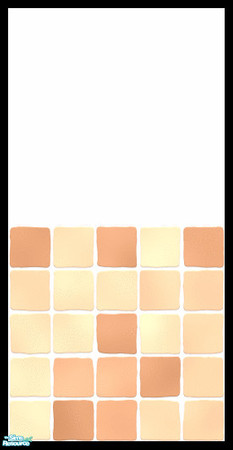 Sims 2 — MDP Pastel Orange Half White-Tile by MelandStv — There are 6 colourful walls in this set. hey are part of my