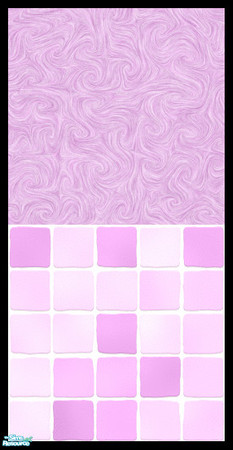 Sims 2 — MDP Pastel Purple Swirl Half Solid-Tile  by MelandStv — There are 6 colours and 2 textures for a total of 12