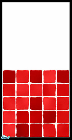 Sims 2 — MDP Red Half White-Tile by MelandStv — There are 10 colourful walls in this set. They are part of my Colour Pack