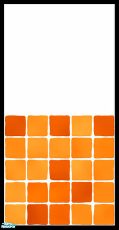 Sims 2 — MDP Orange Half White-Tile by MelandStv — There are 10 colourful walls in this set. They are part of my Colour
