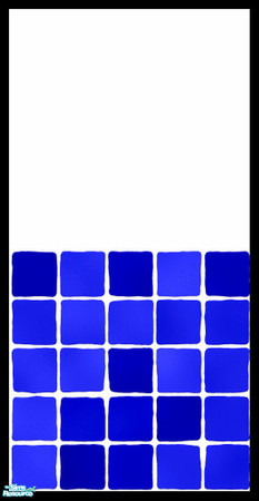Sims 2 — MDP Blue Half White-Tile by MelandStv — There are 10 colourful walls in this set. They are part of my Colour