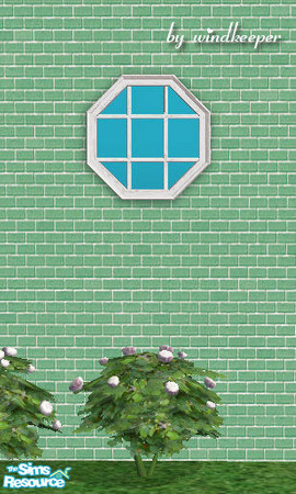 Sims 2 — Lafenetre octagonal window 2 by Windkeeper — The window is linked to Maxis Lafenetre Tall Window for colors. It