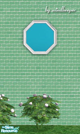 Sims 2 — Lafenetre octagonal window 1 by Windkeeper — The window is linked to Maxis Lafenetre Tall Window for colors. It
