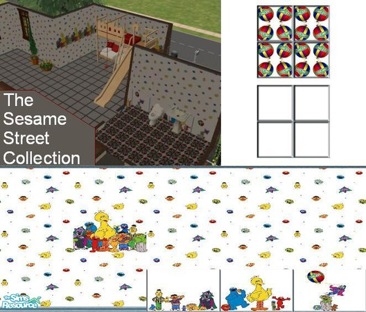 Sims 2 — The Sesame Street Collection by Lorah — The Sesame Street Collection for children with Big Bird, Bert and Ernie,