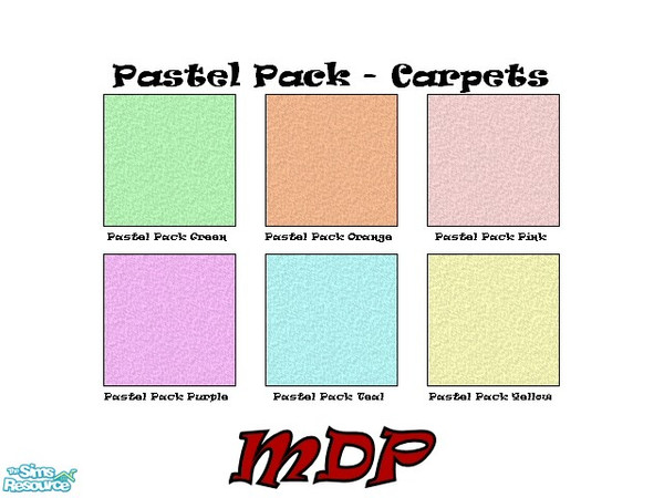 Sims 2 — MDP Pastel Pack Carpets by MelandStv — Long time no see! There are 6 colourful carpets in this set. Part of my