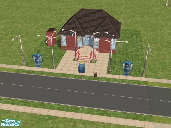 Sims 2 — Bowman's General Store by TJA — Simple all in one stop and shop, complete with outdoor potty