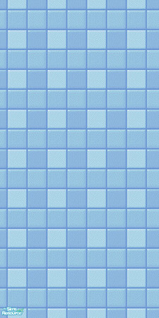 Sims 2 — Blue Tiled Wall #2 by KalicoKat — Have your sims enjoy this soothing shade of blue while bathing. This wall goes