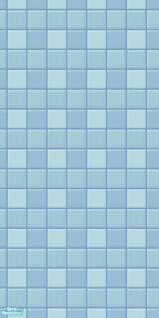 Sims 2 — Blue Tiled Wall #1 by KalicoKat — Have your sims enjoy the soothing shade of blue while bathing. This wall goes