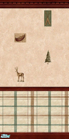 Sims 2 — AS Creations Hunters Lodge05 by TSR Archive — Part of a set of 6 walls and 3 floors. ** TSRAA **