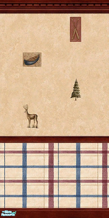 Sims 2 — AS Creations Hunters Lodge04 by TSR Archive — Part of a set of 6 walls and 3 floors. ** TSRAA **
