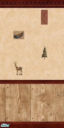 Sims 2 — AS Creations Hunters Lodge01 by TSR Archive — Part of a set of 6 walls and 3 floors. ** TSRAA **