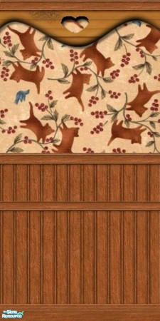 Sims 2 — Grandma Widershins Wall CT2 by galilea — Cats: Charming wallpaper to make your Sims house as cozy as Grandma