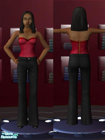 Sims 2 — Corset top by simzrulez — This is 'Bellas' corset from the game which i added a more corset like back part too