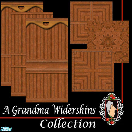 Sims 2 — Grandma Widershins Collection #6 by galilea — Wood: Just wood this time! 3 old-time wood walls and flooring to
