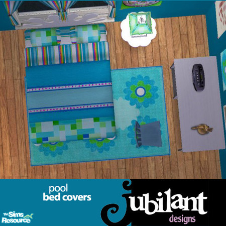 Sims 2 — Pool Bedroom Bedcovers by Jubilant — This recolor was inspired from a picture in a magazine. I built the artwork