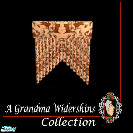 Sims 2 — Grandma Widershins Curtains CT by galilea — Cats: Charming curtains to make your Sims house as cozy as Grandma