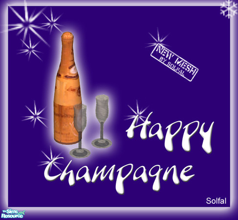 Sims 2 — Happy Champagne by solfal — All you need to celebrate the new year!