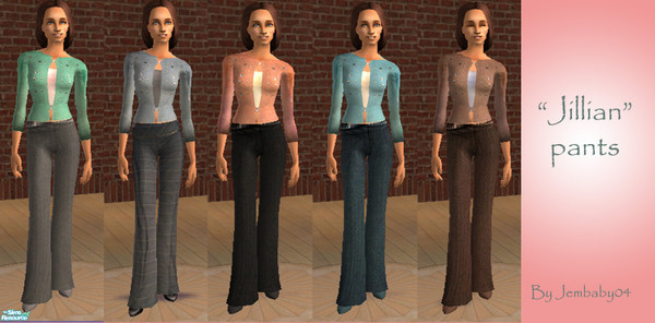 Sims 2 — Jillian Pants Set by jembaby04 — "Jillian" style pants are a classy choice for any sim, whether they