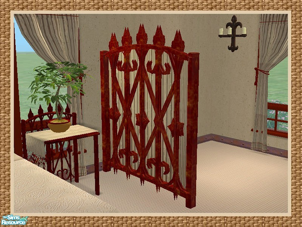 Sims 2 — Bazaar Bedroom Set-Room Divider Screen by Dgandy — My Sim went shopping at the Bazaar and look what she found.