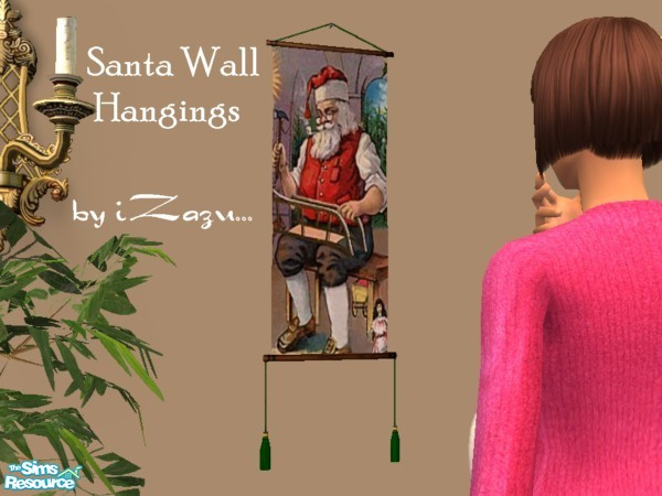 Sims 2 — Santa4 by iZazu — A set of 4 Santa Wall Hangings for you sim homes. Enjoy! by iZazu... ~TSRAA~