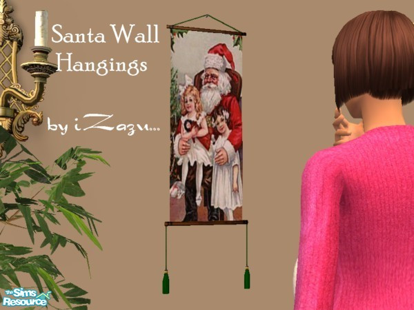 Sims 2 — Santa3 by iZazu — A set of 4 Santa Wall Hangings for you sim homes. Enjoy! by iZazu... ~TSRAA~