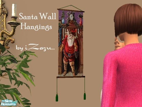 Sims 2 — Santa1 by iZazu — A set of 4 Santa Wall Hangings for you sim homes. Enjoy! by iZazu... ~TSRAA~