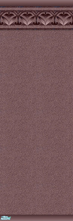 Sims 2 — Pink Denim Daisy Wall by SpringwolfDecor — Dark, almost purpley pink graces this stately bedroom. Thanks you SO