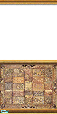 Sims 2 — Serene by Lorah — Serene; matches floor tile. brown, blue, etc