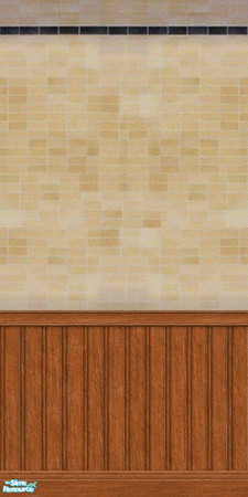 Sims 2 — Warm Tile & Wood Panel by dj_une — Look for the matching Warm Tile Floor or the Warm Tile & White Panel.