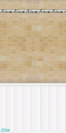 Sims 2 — Warm Tile & White Panel by dj_une — Look for the matching Warm Tile Floor or the Warm Tile & Wood Panel.