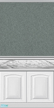Sims 2 — Elegant White Woodwork 5 by Lorah — Elegant white woodwork with blue-grey sand paint.