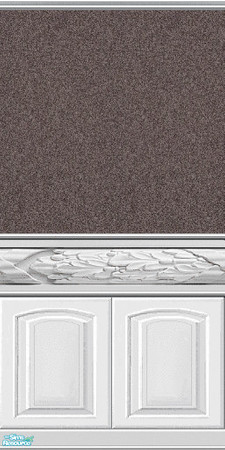 Sims 2 — Elegant White Woodwork 4 by Lorah — Elegant white woodwork with brown sand paint.