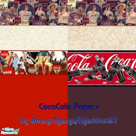 Sims 2 — CocaCola Wallpaper by maddox97 — *******TSRAA************ Various CocaCola borders for wallpaper by