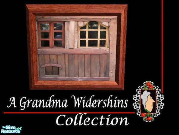Sims 2 — Grandma Widershins' Painting #5 by galilea — Yes, just an exterior wall ... but an interesting, weathered, wood