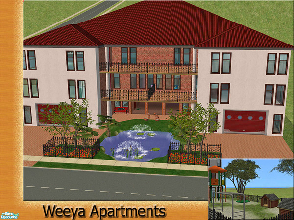 Sims 2 — La Casa Weeya Apts by TheNumbersWoman — For MVila one more Apartment Unfurnished with all the amenities that
