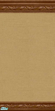 Sims 2 — jsf2WalnutKhaki by jsf — A woven textured and khaki colored wallpaper in my walnut mouldings. Matching carpet