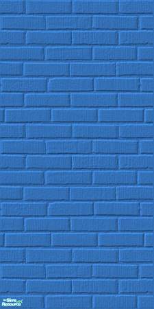 Sims 2 — T63 Blue Brick by oldmember_trevor6342 — Aplain blue brick wall for inside or out. ***CAN BE USED IN TSR