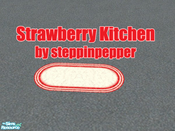Sims 2 — Strawberry Rug by steppinpepper — Part of Strawberry Kitchen