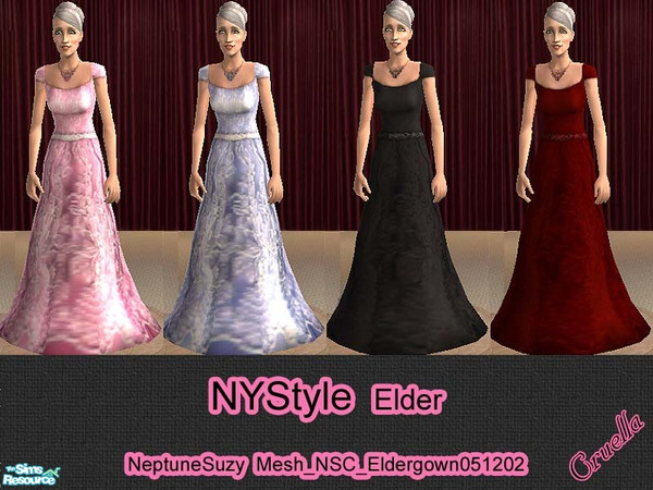 Sims 2 — am_NYStyle by Cruella — Stylish New Year gowns for your Elders party's. Mesh by NeptuneSuzy.