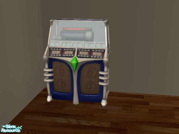 Sims 2 — Jukebox Blue Recolor by c_literati — Six items Maxis included in the objects files but did not make available in