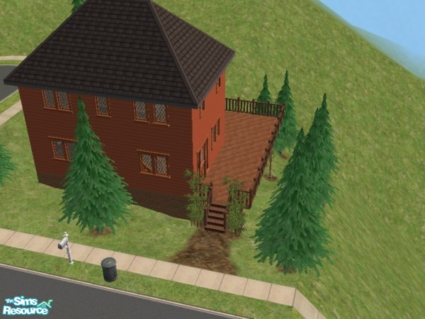 Sims 2 — 739 Old Page Way by Crass — Here's a cozy cabin getaway nestled in the mountains. It features a large