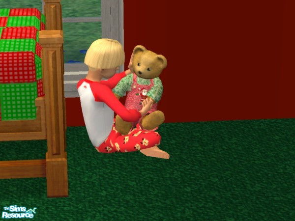 Sims 2 — Waiting for Santa Teddy Bear by darksunshine1027 — Make sure the bear is ready for Santa too!