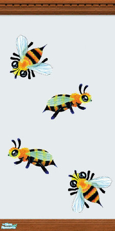 Sims 2 — BumbleBee Wall by SparkleKittty —  I noticed that there aren't many walls that work well for a young male sims