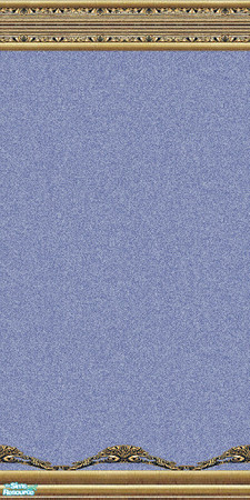 Sims 2 — Golden Rails 9 2 by Lorah — Golden Rails 9 with blue wallpaper, carpet and tiles.