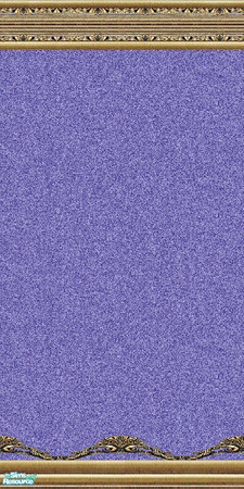 Sims 2 — Golden Rails 7 2 by Lorah — Golden Rails 7 with blueberry wallpaper, carpet and tiles.