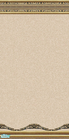 Sims 2 — Golden Rails 2 2 by Lorah — Golden Rails 2 with peach wallpaper, carpet and tiles.