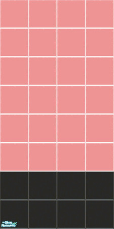 Sims 2 —  Pink and Black 4 by TSR Archive — Part of a set of 6 wallpapers and 6 floor tiles to mix and match as you