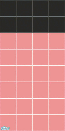 Sims 2 —  Pink and Black 3 by TSR Archive — Part of a set of 6 wallpapers and 6 floor tiles to mix and match as you